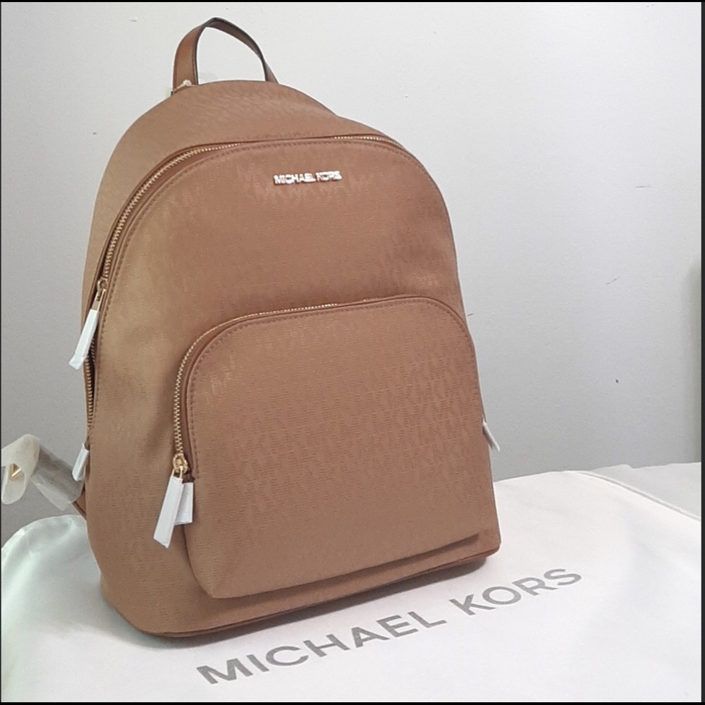 Micheal Kors Connie Dark brown Khaki Backpack.